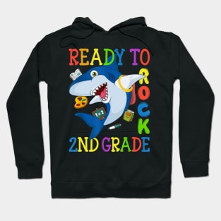 2nd Grade Dabbing Shark Back to School Kids Girls Boys Gift Hoodie